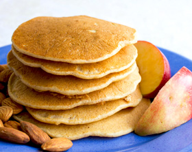 Apple Almond Butter Pancakes