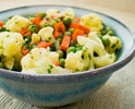 Cauliflower, Carrots and Peas Steamed