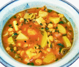 Chickpea Basil Vegetable Soup