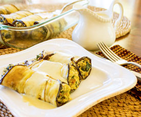 Eggplant Tofu Roll Ups