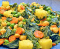 Greens With Carrots and Potatoes