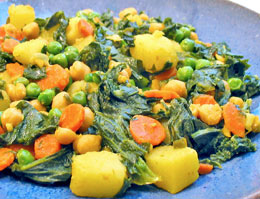 Greens Potatoes Carrots