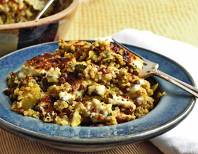 Brown Lentil Quinoa Vegetable Casserole