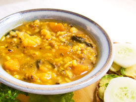 Mung Bean Veggie Rice Soup