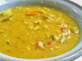 Mung Dhal Vegetable Soup