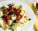 Pasta with Cauliflower-Cashew Alfredo Sauce