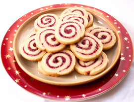 Cranberry Walnut Swirl Cookies