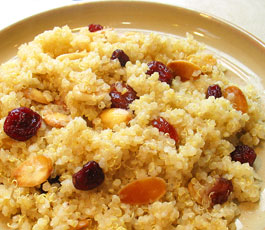 Quinoa Almond Cranberry Stovetop Casserole