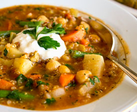 Quinoa Garbanzo Bean Italian Vegetable Soup