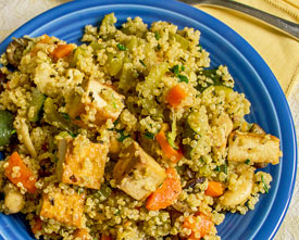 Quinoa, Tofu, Veggies
