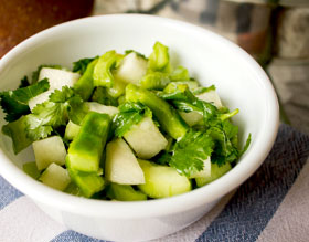 Raw Nopalitos Salad