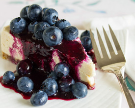 Raw Lemon Blueberry Vegan Cheesecake