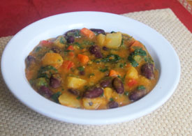Red Lentil Kidney Bean Stew