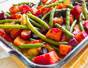 Roasted Roots and Green Beans
