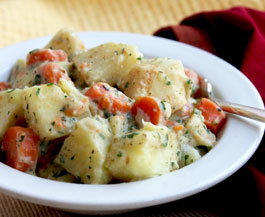 Root Vegetables In Bechamel Sauce