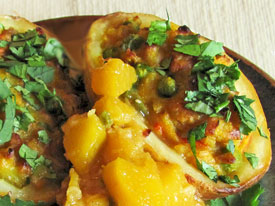 Samosa Stuffed Baked Potatoes