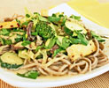 Soba Noodles and Tahini Veg Sauce