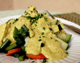 Vegetables in Creamy Almond Sauce