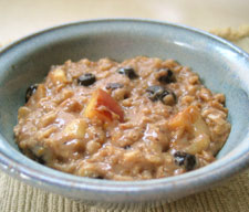 Oatmeal With Apples, Blueberries, Almonds