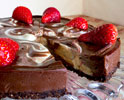 Chocolate Vanilla Swirl Cheesecake